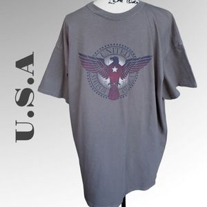 U.S.A Mens Gray Eagle Tee
